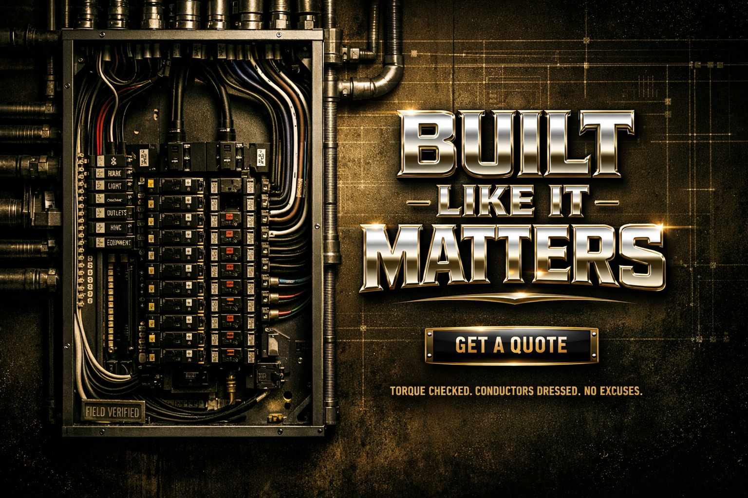 Panelboard hero art with Built Like It Matters headline